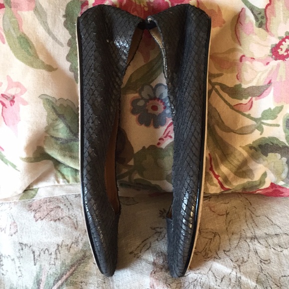 MICHAEL KORS Size 6 Ballet Flats Leather Pull-On Snakeskin Embossed $169 NEW - Picture 5 of 8